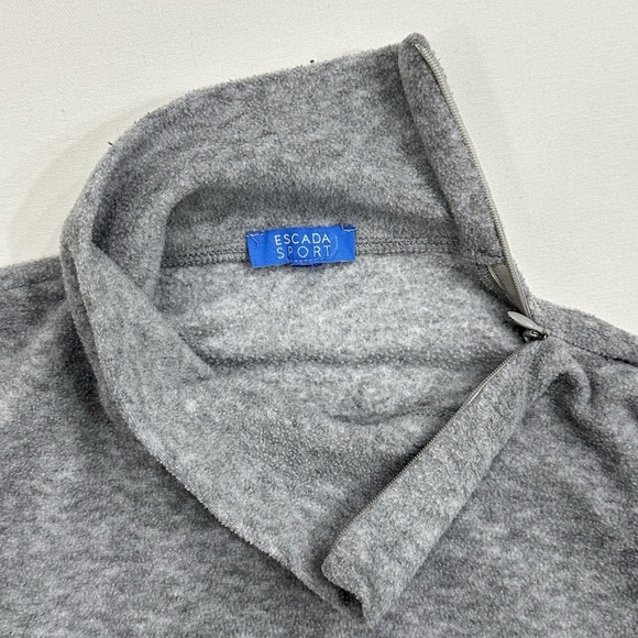 Vintage ESCADA SPORT Gray Fleece Pullover Sweatshirt Top Women's Small - Picture 15 of 16